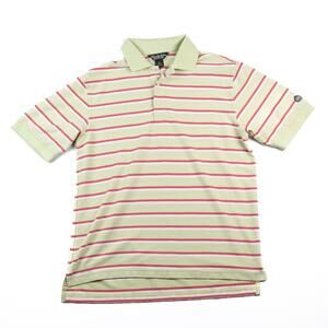 Brooks Brothers Country Club Golf Polo Shirt Mens Medium Green Pink Stripe